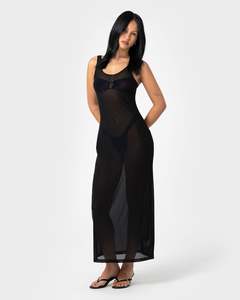 Womens Dresses: Maya Sheer Maxi Dress