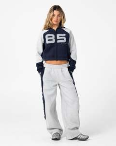 Womens Tops: Harvest Cropped Zip Through Fleece Hoodie