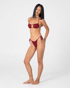 Womens Swimwear: Cedar Side Tie Cheeky Bikini Bottom