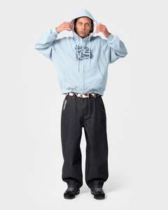 Revolt Zip Through Waffle Hoodie