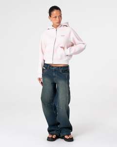 G6 Cropped Zip Through Fleece Hoodie