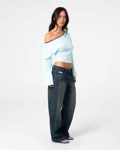 Yuno Reverse Long Sleeve Slouch Top