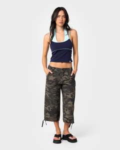 Womens: Sweat Mock Layer Halter Tank Top