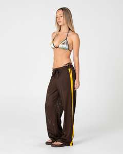 Womens Bottoms: Rag Stripe Wide Leg Mesh Pant