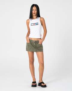 Womens Bottoms: Alley Low Rise Denim Mini Skirt