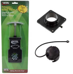 Plumbing 1: Valterra 1 1/2" Dump Valve Assembly Kit With Blank Cap