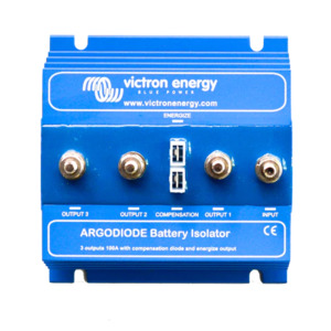 Battery Protection And Monitoring: Victron Energy Argodiode Battery Isolator 100-3AC. Three batteries, 100A
