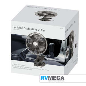 12v Cooling Fans: Oscillating Fan with Clamp 6"