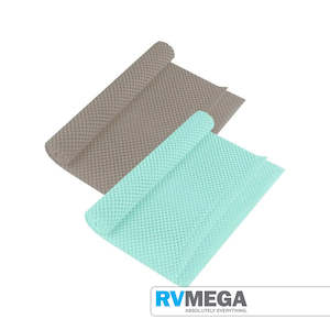 Pantry Storage Solutions: Snazzee Grip Mat Taupe/Teal 450x1800mm
