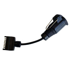 Chassis Coupling Towing Parts: 13 pin Euro socket trailer adaptor to 7 pin flat plug