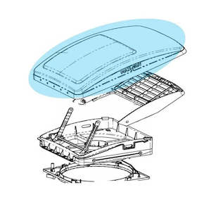 MaxxAir Lid Assembly White - T/S Deluxe Models. 05-30510