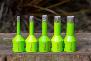 Diamond Holesaws: Tile Diamond Hole Saw - Angle Grinder