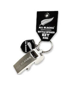 All Blacks Whistle Bottle Opener Keyring