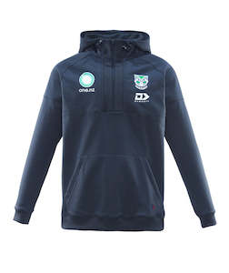 Mens Plus Size: Warriors Quarter Zip Hoodie Charcoal