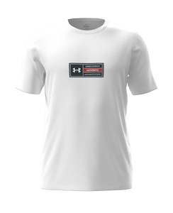 Mens T Shirts Polos: Under Armour Printed Woven Label T-Shirt White