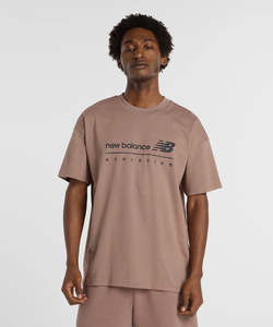 Sale: New Balance Linear Graphic T-Shirt Earth Shadow