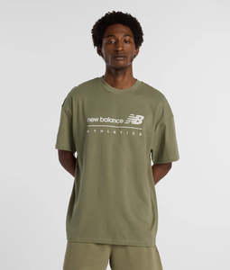 New Balance Linear Graphic T-Shirt Olive