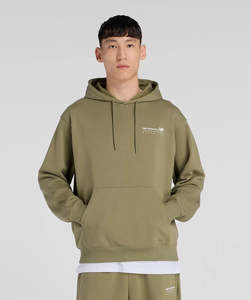 New Balance Linear Graphic French Terry Hoodie Olive