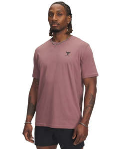 Sale: Under Armour Project Rock Branded T-Shirt Maroon Mist