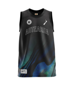 Mens T Shirts Polos: Triple Threat Aotearoa Paua Singlet Black