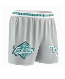 Triple Threat Kids Diamond Badge Short Grey
