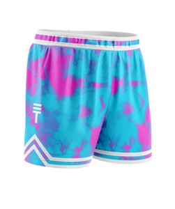 Kids: Triple Threat Kids Tie Dye Basketball Short Blue/Pink