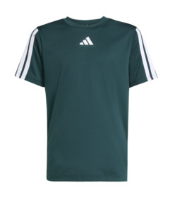 Adidas Kid's Training 3-Stripe T-Shirt Aurora Ivy