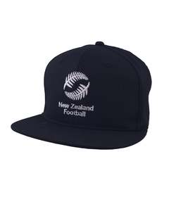 Football: New Zealand Football Flat Peak Cap Black