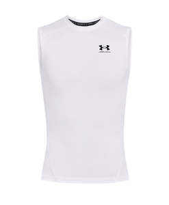Mens T Shirts Polos: Under Armour Heat Gear Armour Compression Singlet White