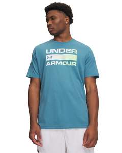 Mens T Shirts Polos: Under Armour Men's Team Issue Wordmark T-Shirt Boundless Blue