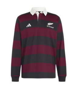 Rugby All Blacks: All Blacks Long Sleeve Heritage Rugby Maroon/Black