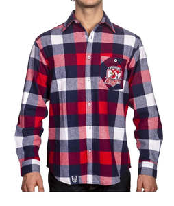 Mens: Sydney Roosters NRL Lumberjack Flannel Shirt