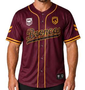 Broncos NRL 'Homer' Baseball Shirt