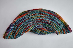 Crochet Hat Rainbow Girl Turquoise Base