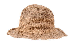Crochet: Crochet Hat pure Hemp Nature Lady Natural