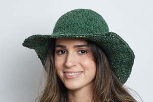 Crochet: Crochet Hat Garden Lady Green