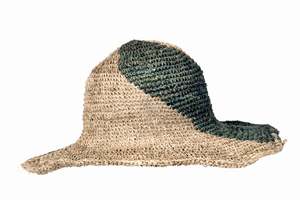 Crochet Hat: Nature Lady Spiral Green  Crochet Hat pure Hemp
