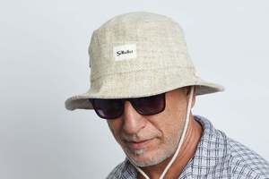 Woven Hemp Hat: Bucket Earth Wave  White Village Hemp Hat
