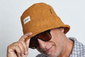 Bucket Design Hemp Hats: Bucket Mustered Color Hemp Hat