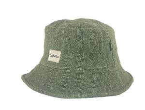 Bucket Design Hemp Hats: Bucket Green Hemp Hat