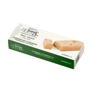 Vicens Creamy Almond Nougat with Pistachios & Salt