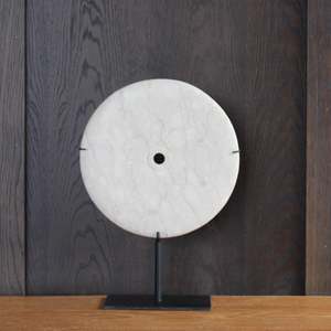 White Marble Eternity Stone On Stand