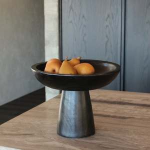 Dulang Pedestal Bowl Black