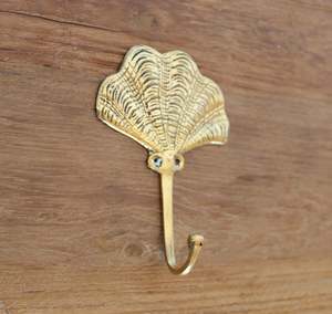 Bathroom: Brass Shell Hook