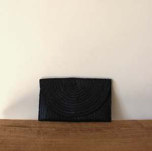 Bags Clutches: Palm Leaf Clutch — Black