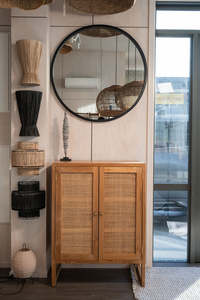 Sana Rattan Weave Cabinet 80cm