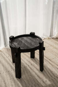 Rumi Reclaimed Teak Side Table - Black