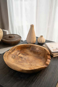 Homewares Objects: Teak Centrepiece No. 3