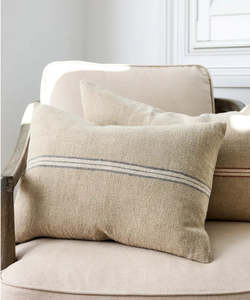 Textiles: Linen Stripe Cushion