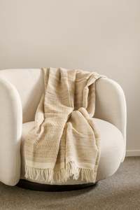 Textiles: Navajo Throw in Straw